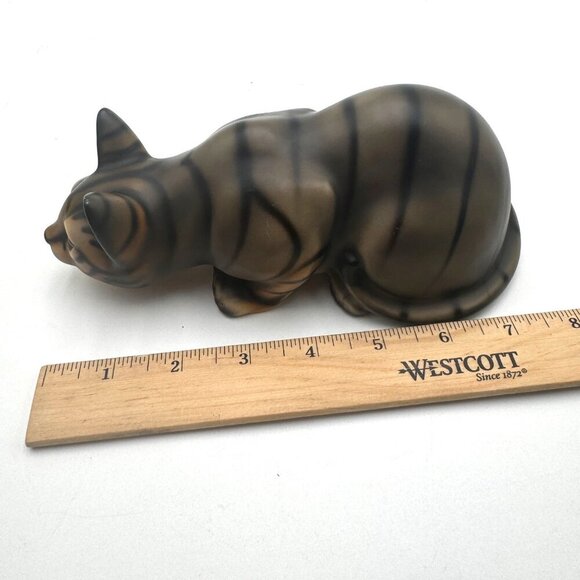 Midcentury Harvey Knox Porcelain Cat Life-Size Lifelike Signed 7-1/2" Kitten Cat - Picture 10 of 12
